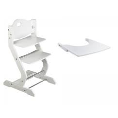 -Chaise haute réglable - TISSI - Blanc - Enfant - 6 mois - Mixte