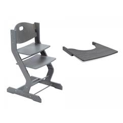 -Chaise haute réglable - TISSI - Gris - Mixte - A partir de 6 mois - Jusqu'à 85 kg