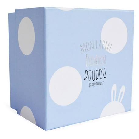 Doudou et Compagnie - Lapin Bonbon - Lapin Bonbon Bleu  20cm BLANC 3 - vertbaudet enfant 