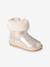 Boots enfant fille fourrées zippées beige doré+marron 1 - vertbaudet enfant 