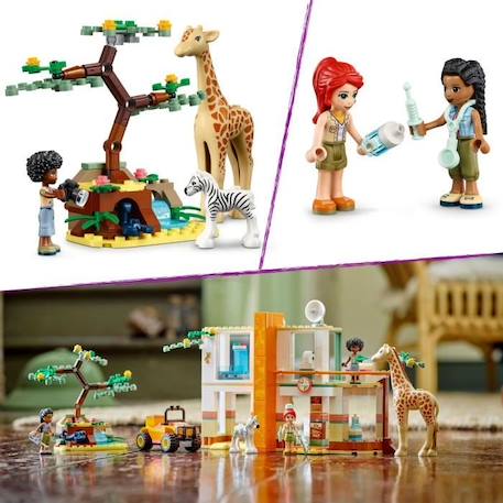 LEGO 41717 Friends Le Centre de Sauvetage de la Faune de Mia, Jouet Vétérinaire, avec Figurines d'Animaux de Safari, Enfants 7 Ans BLANC 4 - vertbaudet enfant 