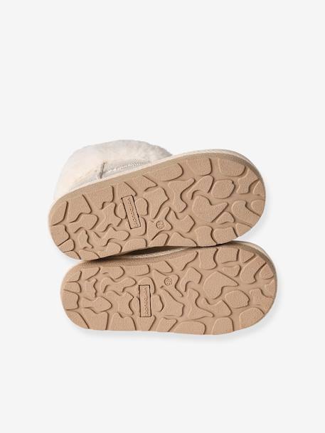 Boots enfant fille fourrées zippées beige doré+marron 5 - vertbaudet enfant 