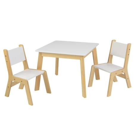 KidKraft - Ensemble table moderne + 2 chaises - Blanc BLANC 2 - vertbaudet enfant 