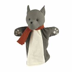 Jouet-Marionnette loup en coton Egmont - EGMONT TOYS - 160111 - Pour enfant dès 3 ans - Blanc