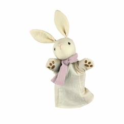 Jouet-Jeux d'imagination-Marionnette Lapin blanc en coton - Egmont Toys - 160113 - Pour Enfant - Garantie 2 ans