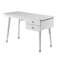 -Bureau Enfant - Paris Prix - Billy - Blanc - Pin Massif & MDF - L 125 x l 60 x H 75,2 cm