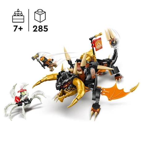 LEGO® NINJAGO 71782 Le Dragon de Terre de Cole – Évolution, Jouet avec 2 Minifigurines BLANC 3 - vertbaudet enfant 