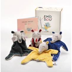 Jouet-Premier âge-Doudous et jouets en tissu-Coffret Doudou Les Emotions - Emodou - Comprendre et gérer ses émotions - 12 mois et plus - Multicolore