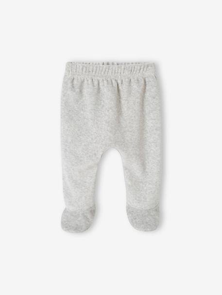 Pyjama de Noël en velours bébé gris chiné 3 - vertbaudet enfant 