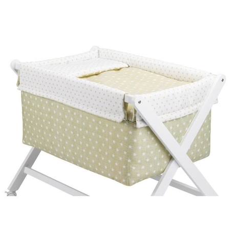 Interbaby berceau 90 x 55 cm bois/coton beige/blanc 5-pièces BLANC 2 - vertbaudet enfant 