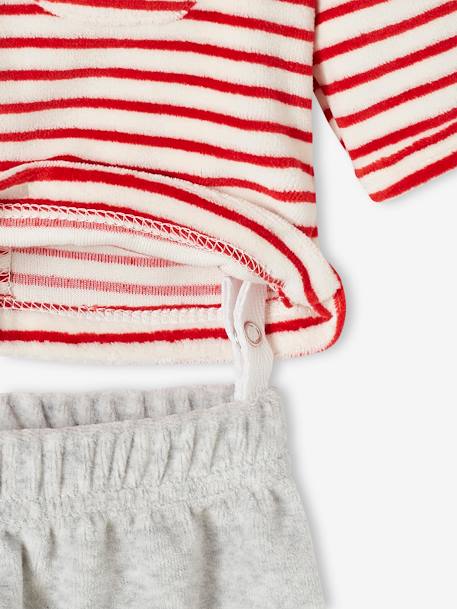 Pyjama de Noël en velours bébé gris chiné 6 - vertbaudet enfant 