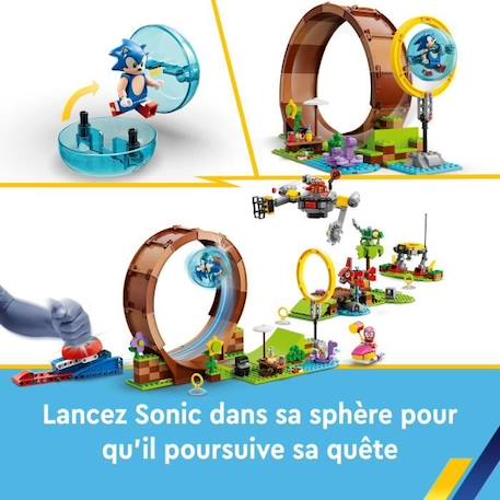 LEGO® Sonic the Hedgehog 76994 Sonic et le Défi du Looping de Green Hill Zone, Jouet pour Enfants avec 9 Personnages VERT 5 - vertbaudet enfant 