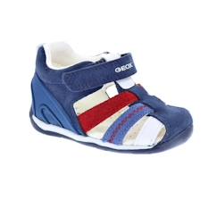 Sandales enfant Geox Each Boy - Garçon - Marine/Rouge - Scratch - Cuir/Synthétique  - vertbaudet enfant