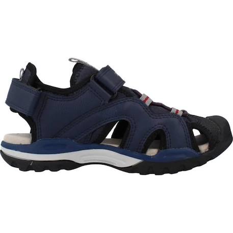 Sandale enfant Geox Juniors Borealis - Marine Argent - Scratch/Lacets - Confort exceptionnel BLEU 4 - vertbaudet enfant 