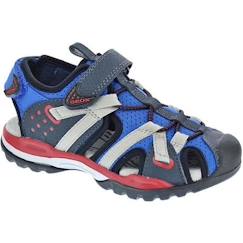 Chaussures-Chaussures garçon 23-38-Sandales Enfant Geox - Borealis - Garçon - Scratch - Bleu - Confortable