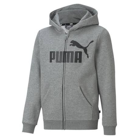 Sweat Zippé à Capuche Puma ESS Big Logo GRIS 1 - vertbaudet enfant 