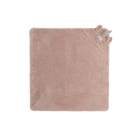 Cape de bain à capuche licorne - KINDSGUT - 100x100 cm - Coton - Rose ROSE 1 - vertbaudet enfant 