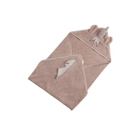 Cape de bain à capuche licorne - KINDSGUT - 100x100 cm - Coton - Rose ROSE 3 - vertbaudet enfant 