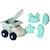 Kit de jouets de sable pour bébé - KINDSGUT - Camion Theo - 6 pièces - Hippocampe, crabe, coquillages et pelle BLEU 1 - vertbaudet enfant 