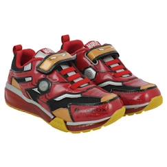 Chaussures-Chaussures garçon 23-38-Baskets, tennis-Basket Enfant Geox Bayonic - Rouge - Scratch - Confort Exceptionnel