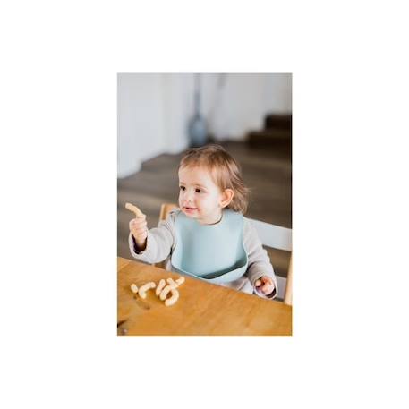 Bavoir bébé en silicone écologique - KINDSGUT - Aquamarine - 23 x 5 x 25 cm - Mixte - Bleu - 6 mois BLEU 2 - vertbaudet enfant 