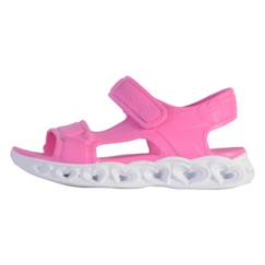 -Sandales Skechers Enfant Lumineuses - Marque SKECHERS - Scratch - Rose