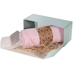 Linge de maison et décoration-Linge de lit bébé-Couverture bébé en coton - KINDSGUT - 95 x 115 cm - Rose - Certification Oeko-Tex