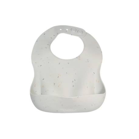 Bavoir bébé en silicone écologique - confettis GRIS 1 - vertbaudet enfant 