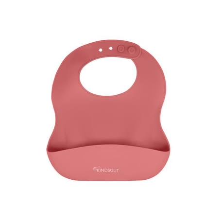 Bavoir bébé en silicone écologique - KINDSGUT - Rose - Réservoir facilement lavable - Coupe confortable ROSE 1 - vertbaudet enfant 