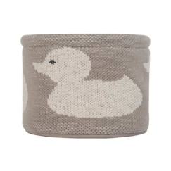 -Panier de rangement bébé - KINDSGUT - Motif canard - 100% coton - 16cm x 22cm