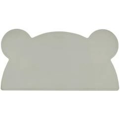 Linge de maison et décoration-Set de table en silicone en forme d'ours - KINDSGUT - gris foncé - lavable et antidérapant