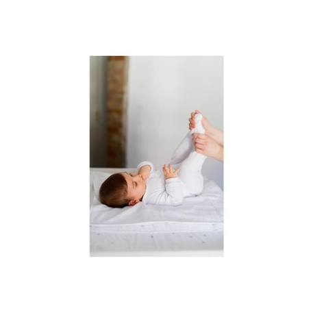 Matelas à langer en tissu coton éponge - KINDSGUT - Solution pratique pour le change - Design élégant BLANC 4 - vertbaudet enfant 