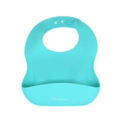 -Bavoir bébé en silicone écologique - KINDSGUT - vert - facilement lavable - sans BPA - coupe confortable