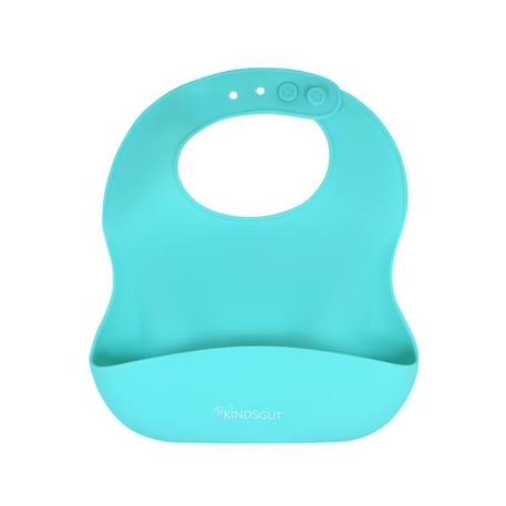 Bavoir bébé en silicone écologique - KINDSGUT - vert - facilement lavable - sans BPA - coupe confortable VERT 1 - vertbaudet enfant 