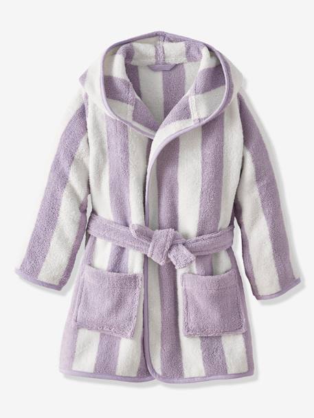 Peignoir de bain enfant rayures TRANSAT rayé jaune+rayé violet 10 - vertbaudet enfant 