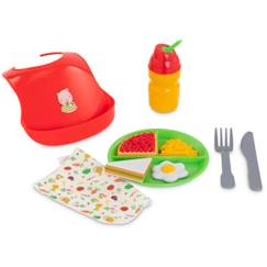 Jouet-Poupons et poupées-Poupons et accessoires-Coffret Bon Appétit - COROLLE - 10 accessoires repas pour poupon 36 et 42 cm - Multicolore