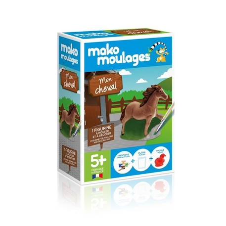 Mako Moulages - Moulage en plâtre 'Mon cheval' BLANC 1 - vertbaudet enfant 