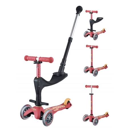 Trottinette évolutive 3 roues - Mini Micro 3en1 Deluxe + Rouge Rubis ROUGE 1 - vertbaudet enfant 