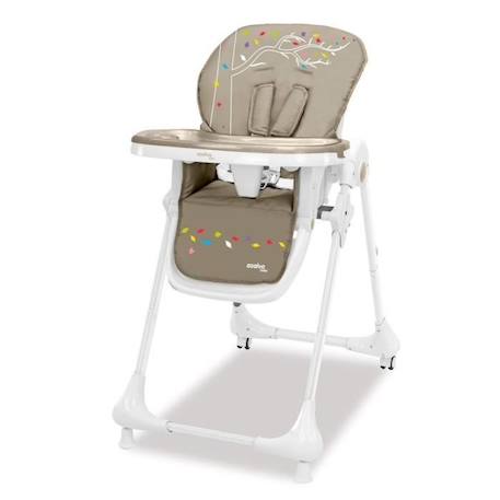Chaise haute réglable ASALVO Tree - Pour enfant de 9 mois à 3 ans - Tissu rembourré amovible et lavable BLANC 1 - vertbaudet enfant 