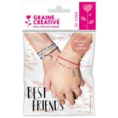 Jouet-Activités artistiques et musicales-Graine Creative - Kit bracelets rocaille Best friends