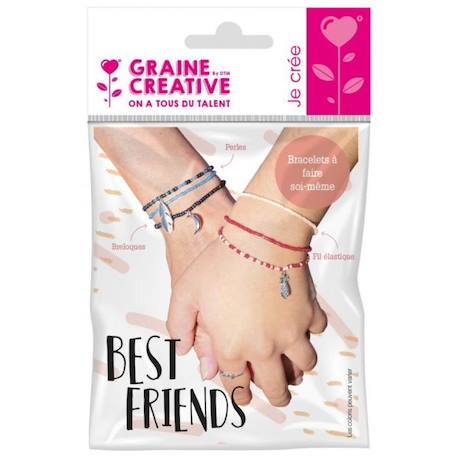 Graine Creative - Kit bracelets rocaille Best friends BLANC 1 - vertbaudet enfant 
