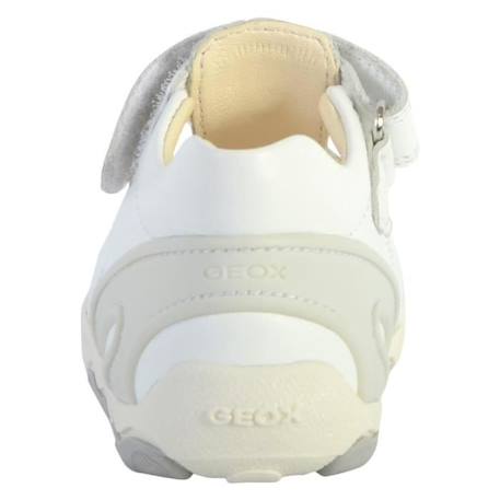 Basket Cuir Bébé Geox - Balu - Scratch - Blanc - Fille BLANC 3 - vertbaudet enfant 