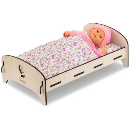 Lit en bois pour poupon et poupée 30 et 36 cm - COROLLE BLANC 2 - vertbaudet enfant 