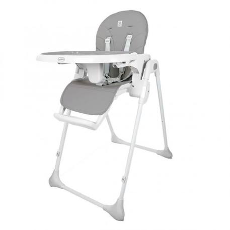 Chaise haute Arzakv - Gris - ASALVO - Réglable - Enfant BLANC 1 - vertbaudet enfant 