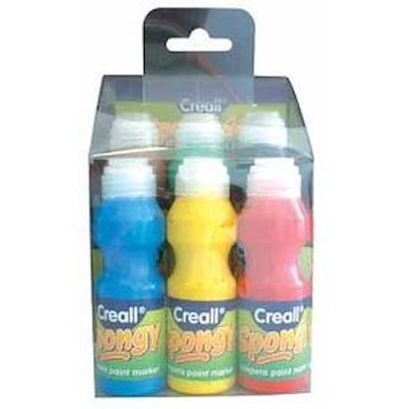 Peintures à l'éponge Creall Spongy - DTM LOISIRS CRÉATIFS - Lot de 6 - Multicolore - Enfant - 3 ans JAUNE 1 - vertbaudet enfant 