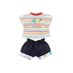 Jouet-Poupons et poupées-Poupons et accessoires-Vêtement pour poupée ma Corolle 36 cm : Short & T-shirt Petit Artiste Coloris Unique