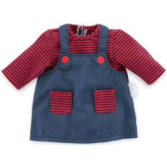 Jouet-Robe Marinière COROLLE pour poupon 30 cm dès 18 mois - Bleu et rouge