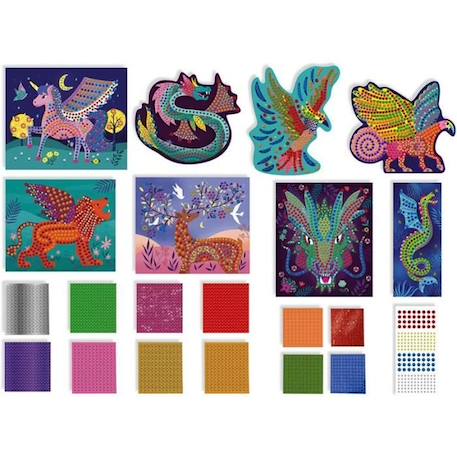 Janod - Mosaiques Gommettes - Créatures fantastiques BLEU 1 - vertbaudet enfant 