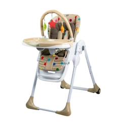 Chaise haute réglable - ASALVO - Manet Windmill - Blanc - Pour enfant de 9 mois à 3 ans - Poids max. 15 kg  - vertbaudet enfant