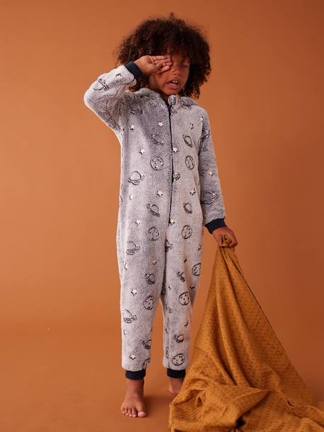 Combi-pyjama espace phosphorescent garçon marine 3 - vertbaudet enfant 